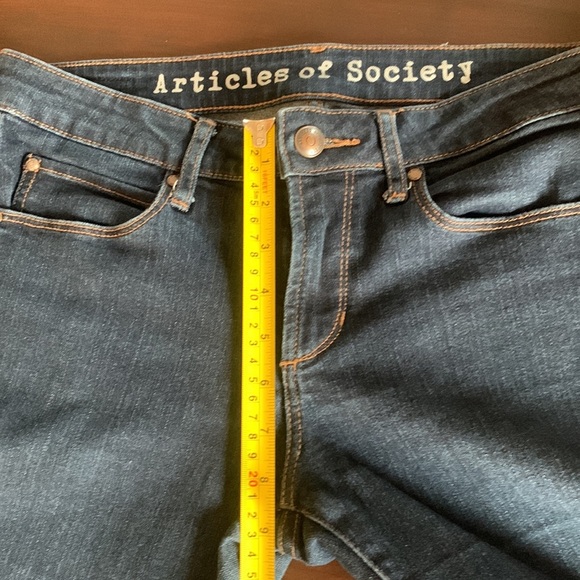 Articles of Society Mya Best Blue Skinny Jeans Mid rise Women size 28 - Picture 6 of 13